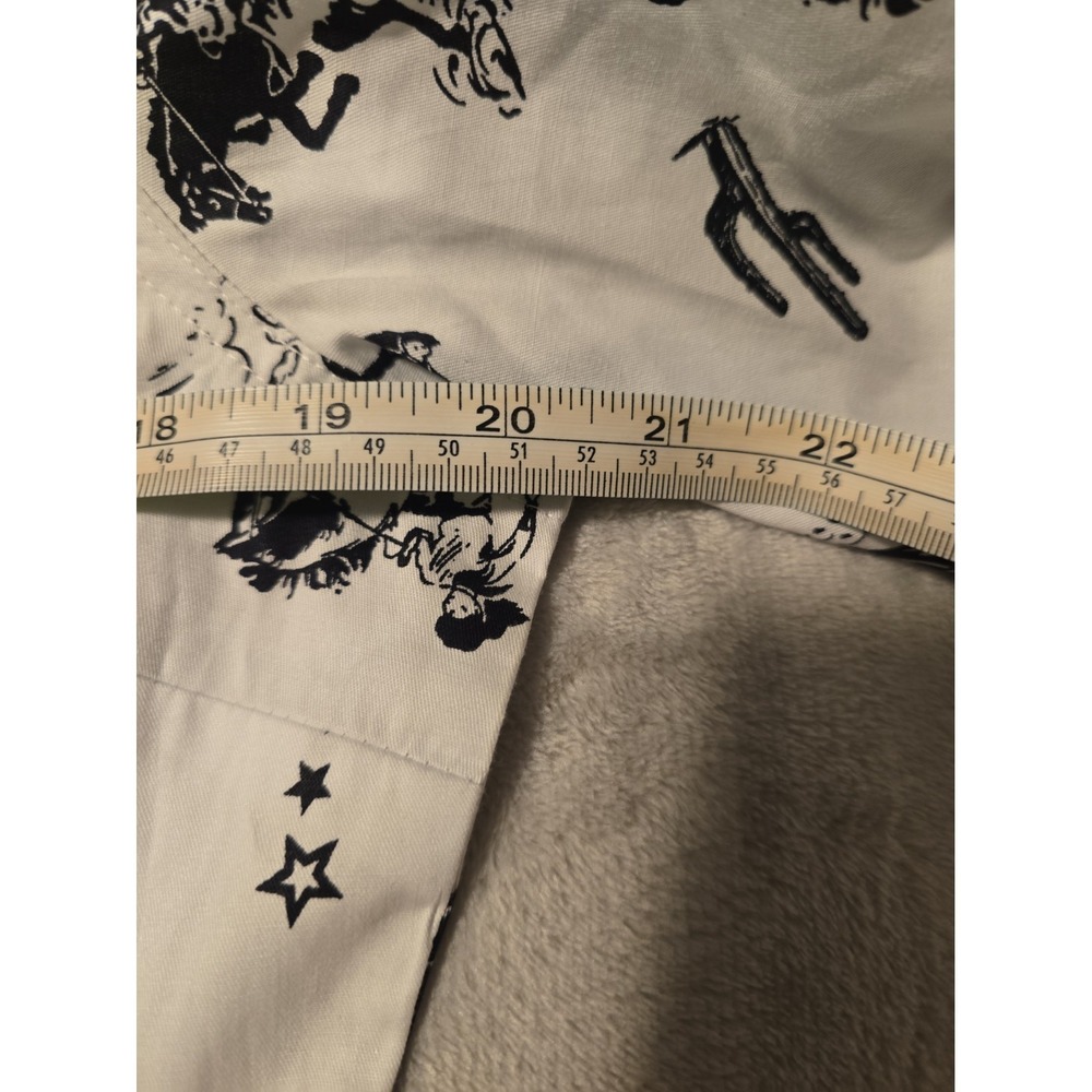Wrangler Retro Western Pearl Snap Cowgirl Shirt Womens Med White Black 112330046 - Picture 9 of 12